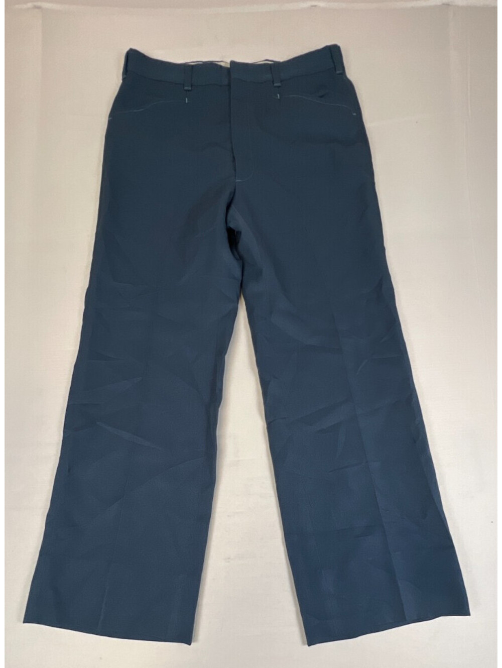Vintage Haggar Magic Stretch Mens Pants Blue 33x31 Slant Pocket Made in USA